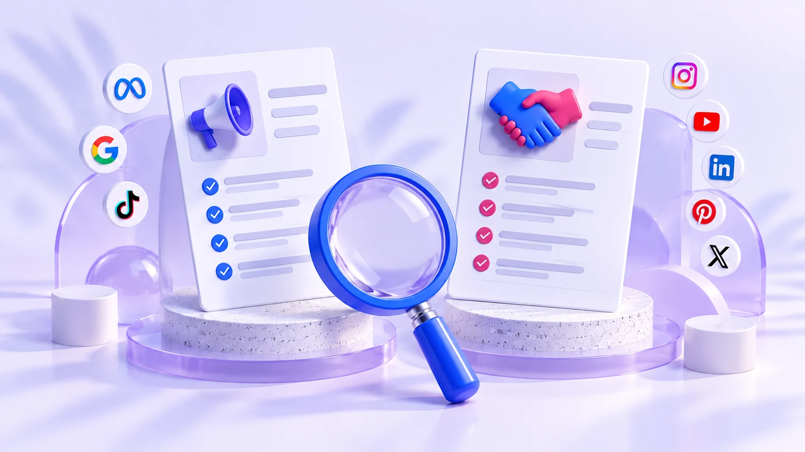 Comparaison de deux offres de comptes publicitaires sous une loupe