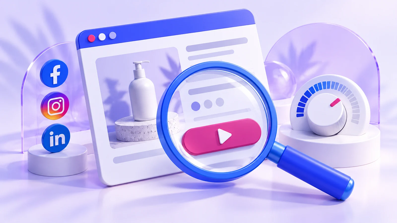 Loupe examinant une landing page et une offre avant une hausse de budget