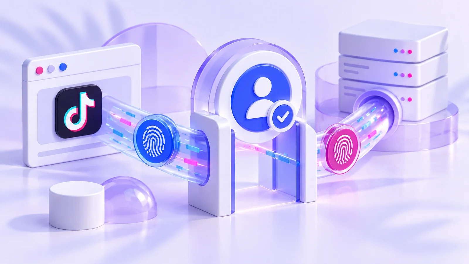 Symbole TikTok et empreintes d’événements concordantes à un point de contrôle